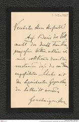 k.k. naturhistorisches Hofmuseum, Intendanzakten 1885-1896 (Hauer), Aktenzahl Z.263.a/1889, Seite 1